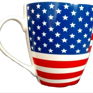 NEW Pfaltzgraff Stars and Stripes 16 0z Coffe Mug Red White Blue Flag Patriotic